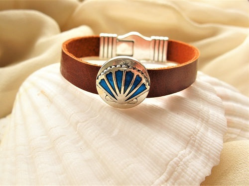 Camino de Santiago safe travel bracelet - leather