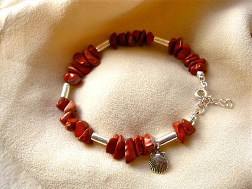 Red jasper guardian bracelet for safe travels