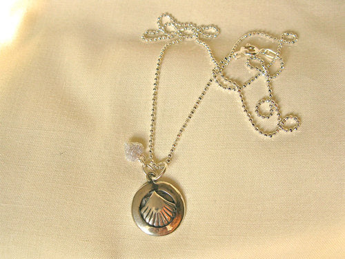 Scallop shell necklace