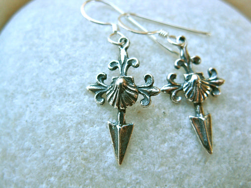 St James cross Camino earrings to wish a safe trip