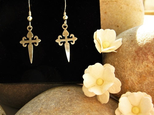 Camino de Santiago St James cross earrings ~ ideal safe travel gift