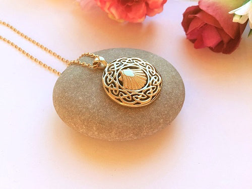 Camino shell necklace - filigree, gold vermeil