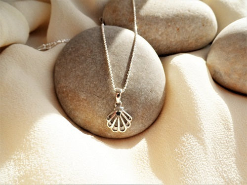 Camino shell necklace symbolic of a new journey or new venture