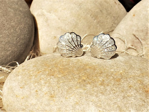 Camino jewellery earrings - silver + zirconita