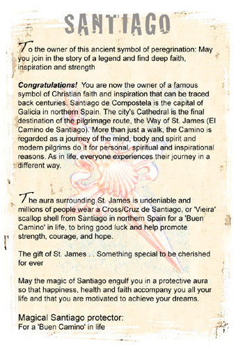 Camino souvenir necklace of Saint James