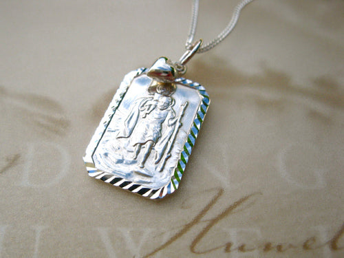 St Christopher necklace to protect travellers